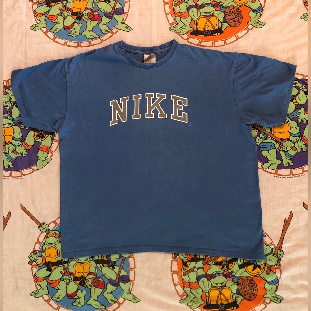 Vintage Nike Spellout Gray Tag T Shirt Mens XL